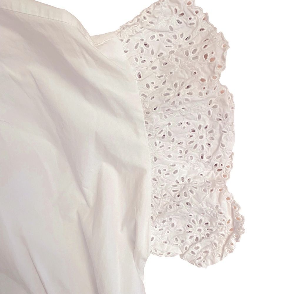 Rebecca Taylor La Vie Short Sleeve Eyelet Dress Size Medium - Picture 7 of 10